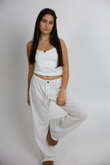 Conjunto Branco - Top e Calças