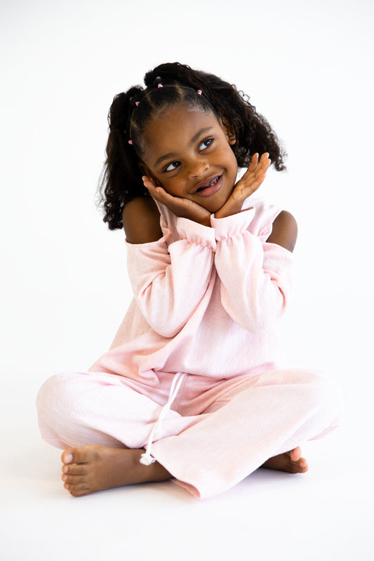 Cotton Candy Knit - Calças e camisola de capuz