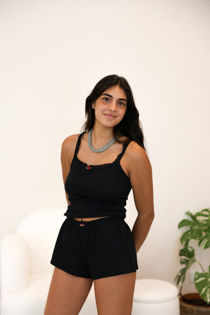 Conjunto Preto - Top e Calções