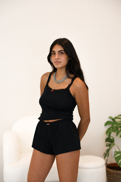 Conjunto Preto - Top e Calções